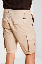 Chile bermuda cargo homme en satin stretch slim fit ①