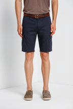 Chile bermuda cargo homme en satin stretch slim fit ①