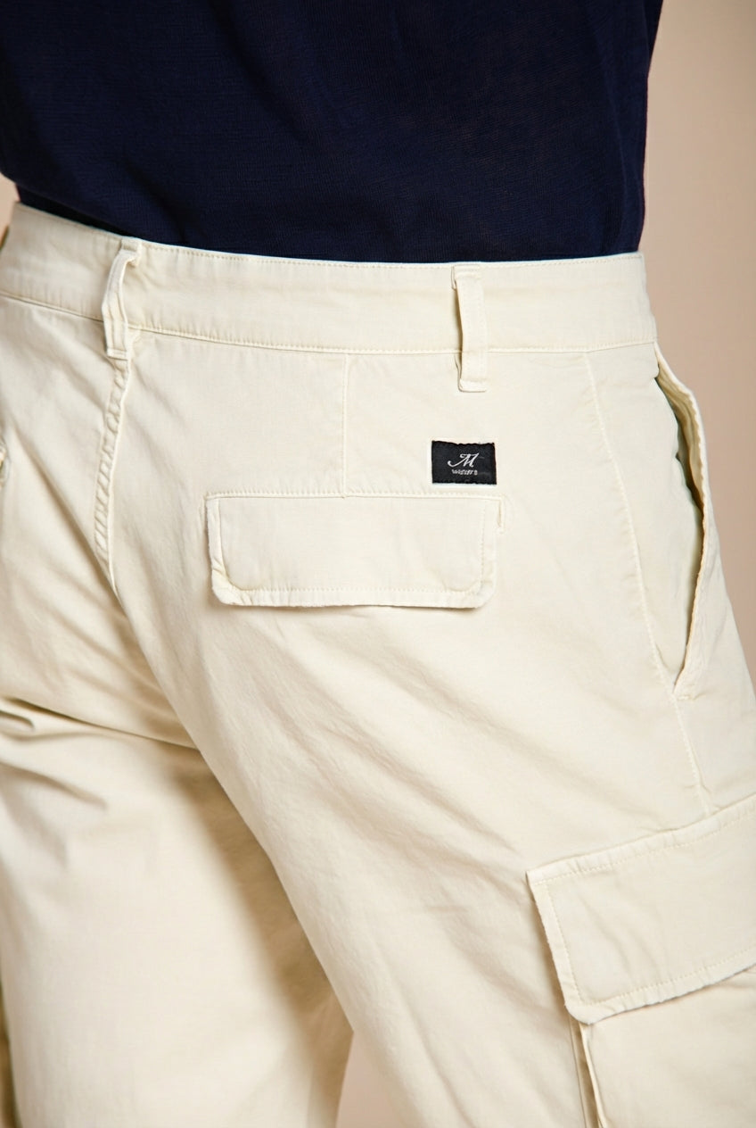 Chile men's cargo bermuda stretch satin slim fit ①