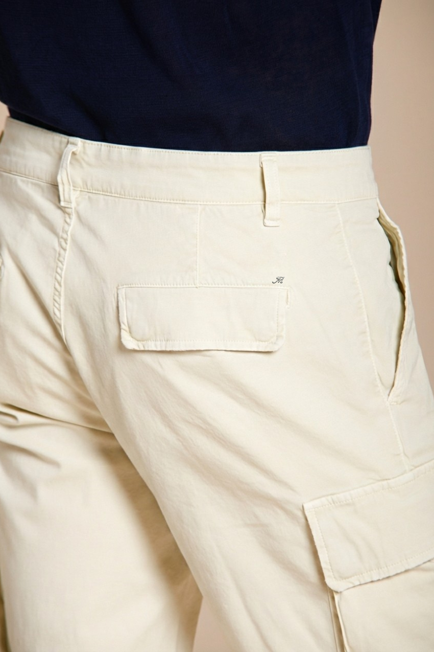 Chile men's cargo bermuda stretch satin slim fit ①