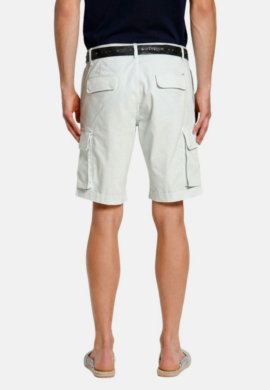 Chile bermuda cargo uomo in raso stretch slim fit ①
