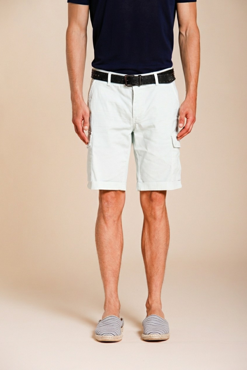 Chile bermuda cargo hombre en raso stretch slim fit ①