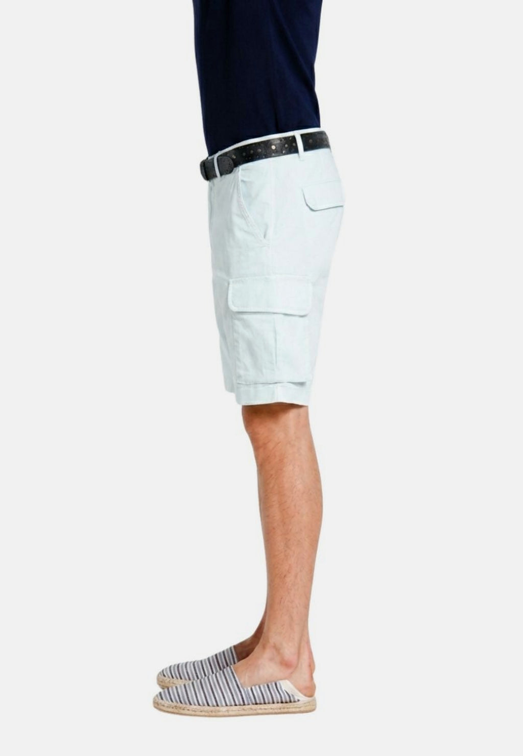Chile bermuda cargo uomo in raso stretch slim fit ①