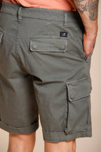 Chile bermuda cargo homme en satin stretch slim fit ①