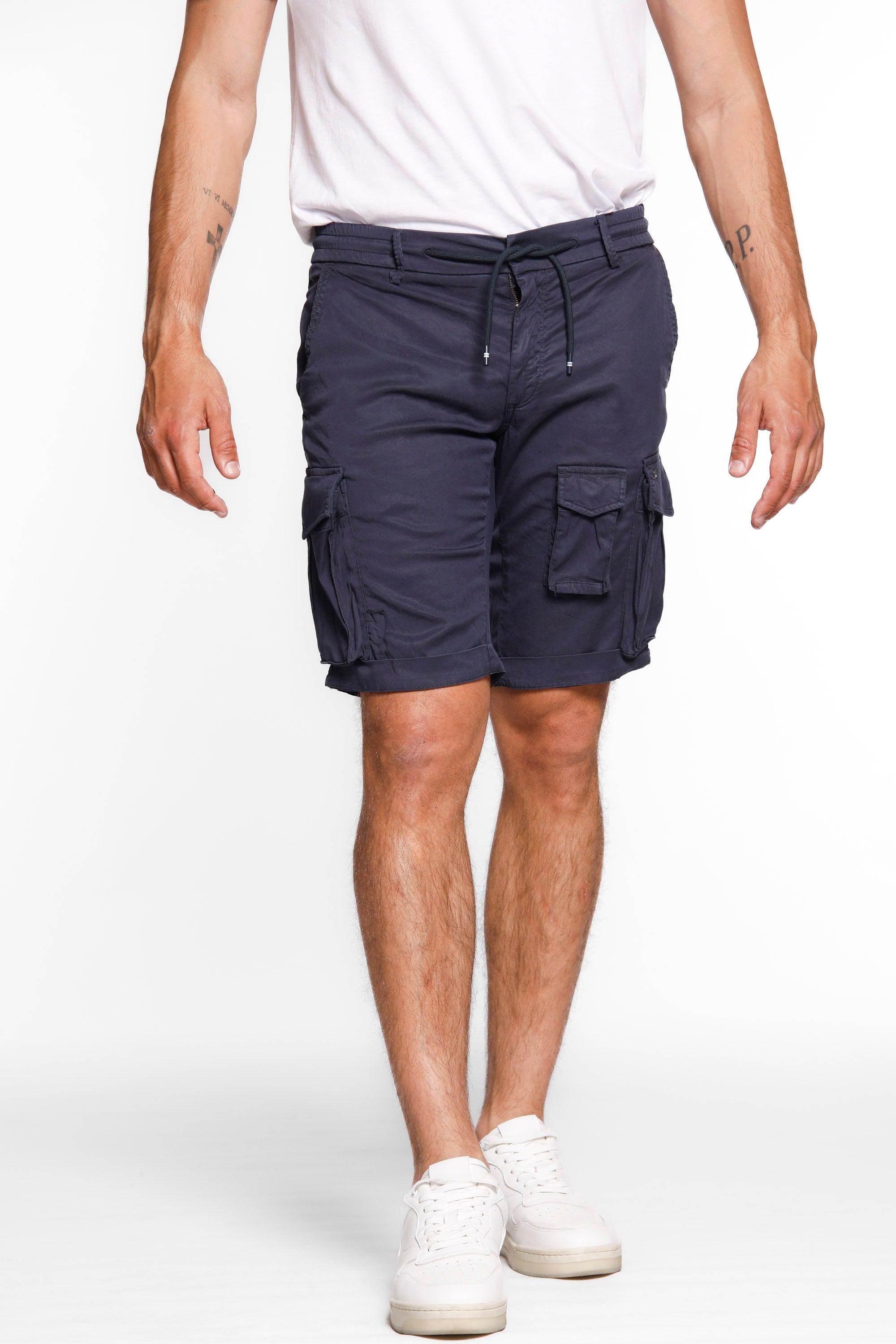 Snake Jog bermuda cargo uomo in tencel con coulisse regular - Mason's