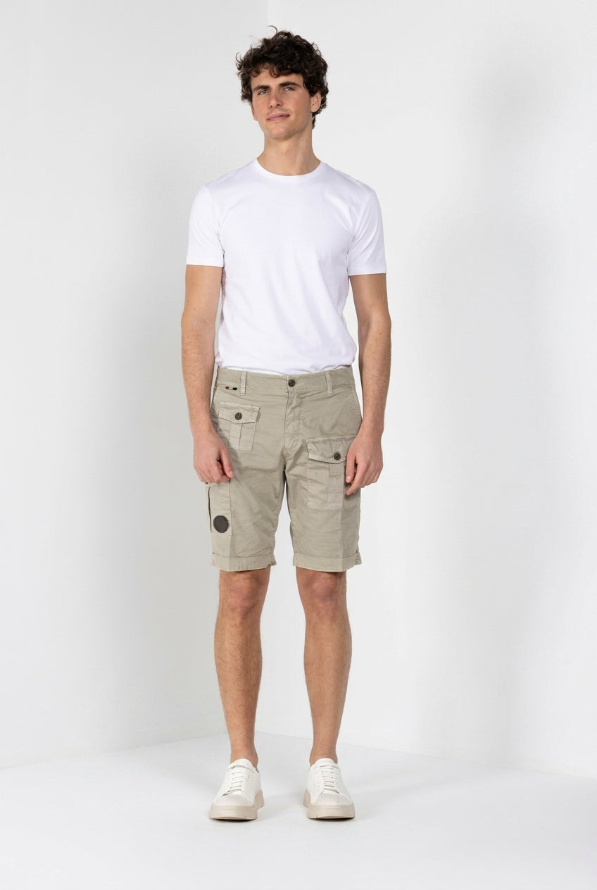 George Coolpocket bermuda cargo uomo in gabardina stretch logo edition carrot fit ①