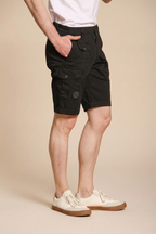 George Coolpocket Herren-Cargo-Bermuda aus Stretch-Satin logo edition Carrot Fit ①