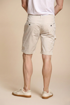 George Coolpocket bermuda cargo uomo in raso stretch logo edition carrot fit ①