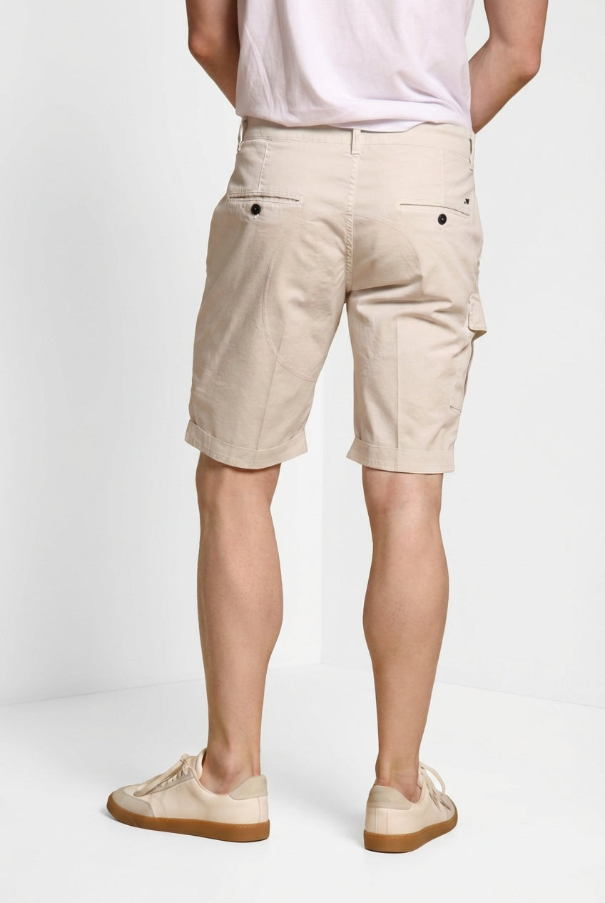 George Coolpocket men's cargo bermuda shorts in stretch satin logo edition carrot fit ①