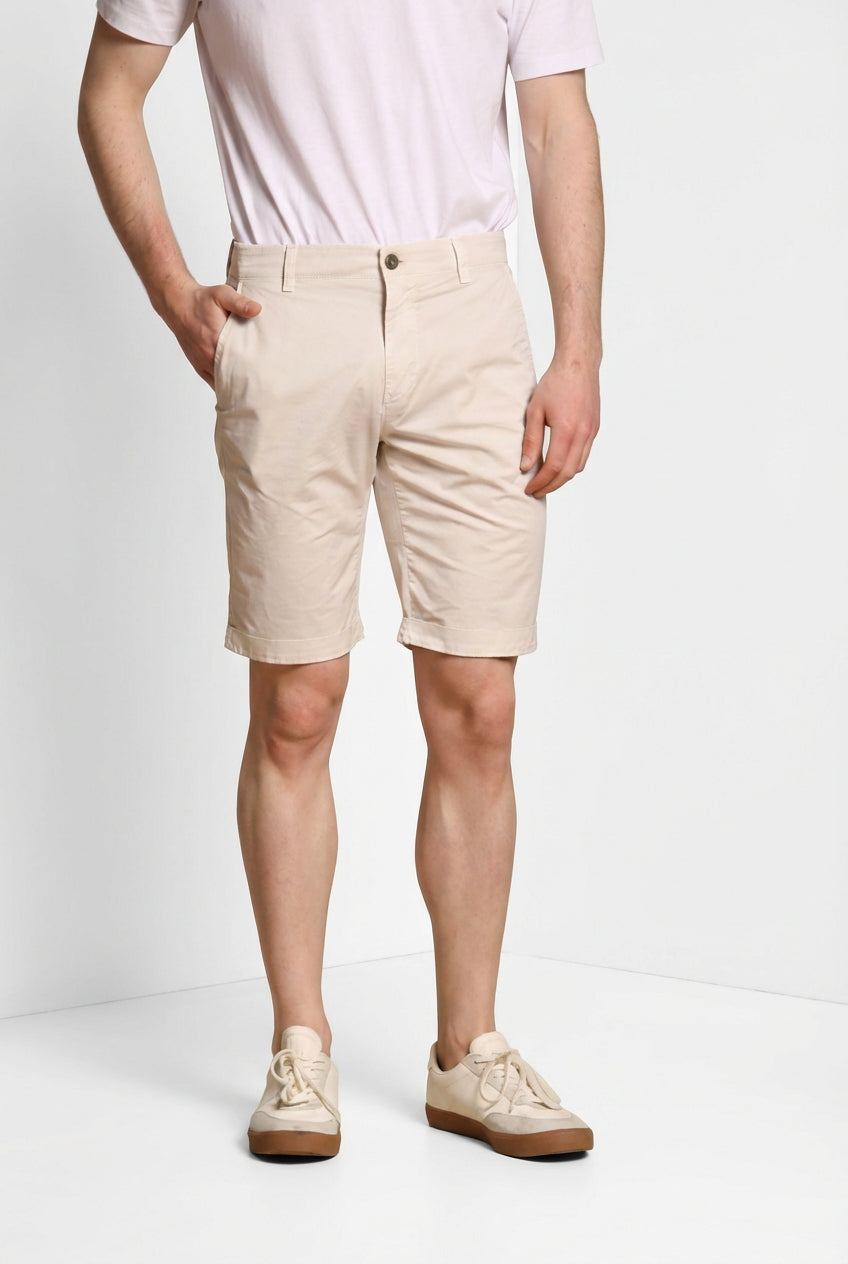 John Coolkhinos bermuda chino hombre en algodón pima logo edition carrot fit ①