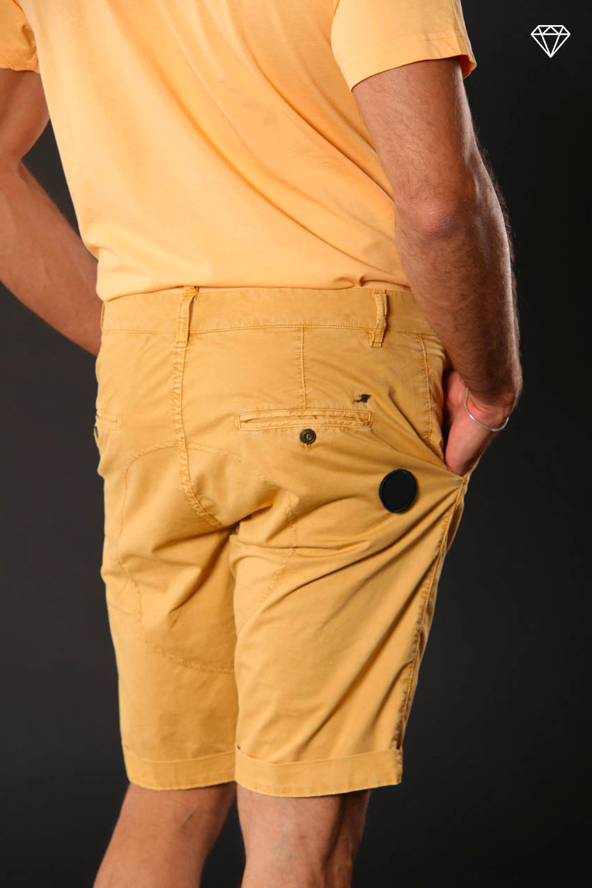 John Coolkhinos bermuda chino homme en coton pima logo edition carrot fit ①