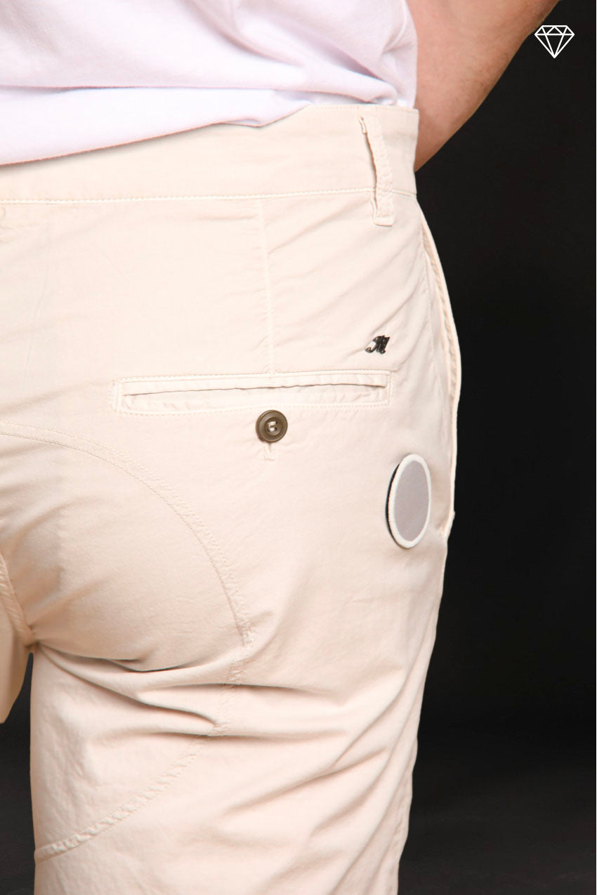 John Coolkhinos men's chino bermuda shorts in pima cotton logo edition carrot fit ①