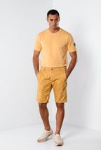 John Coolkhinos bermuda chino homme en coton pima logo edition carrot fit ①