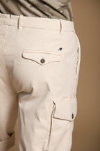 Cargo 22 Herren-Cargo-Bermuda aus Gabardine mit elastischer Baumwoll-Seiden-Mischung Relaxed Fit