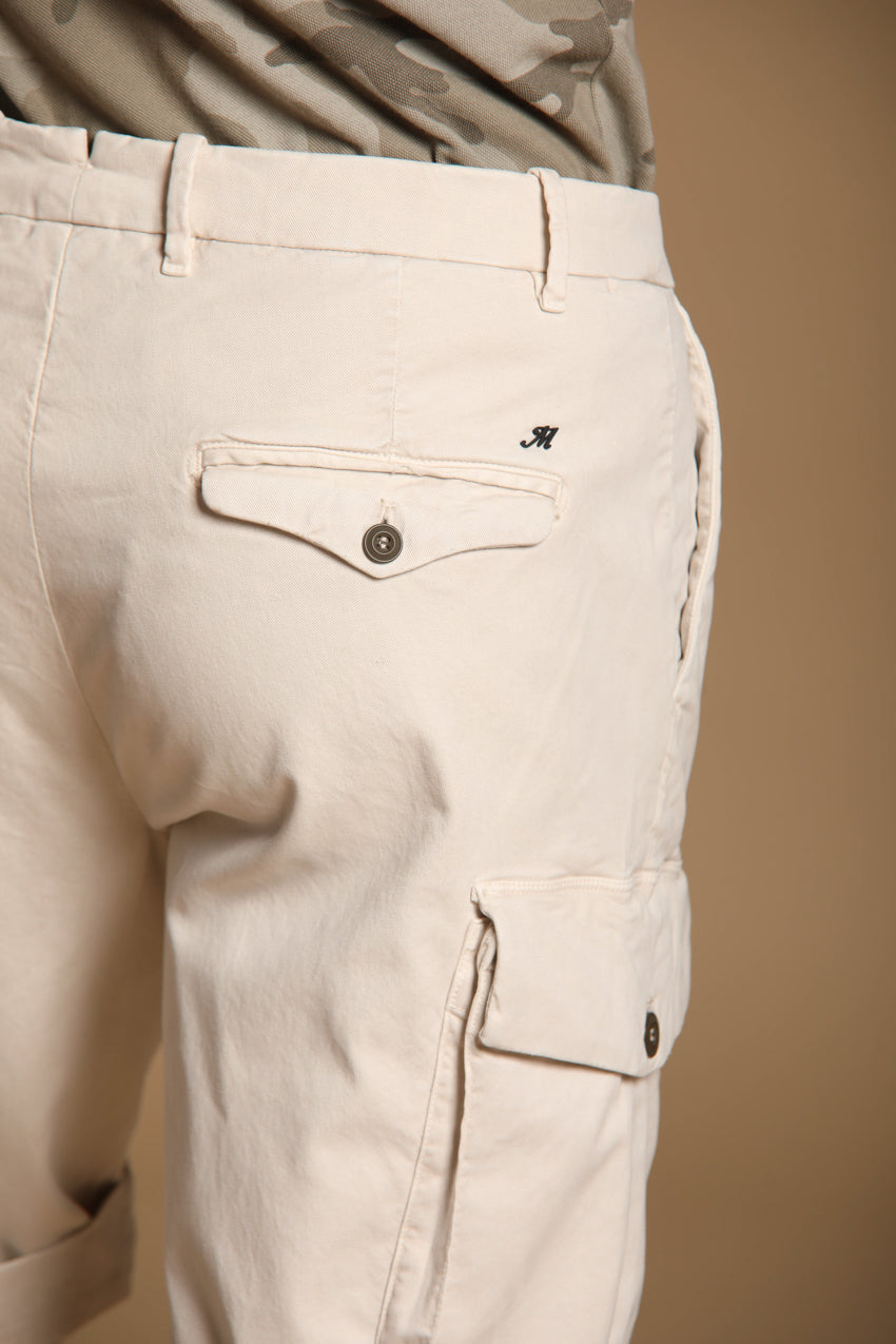 Cargo 22 Herren-Cargo-Bermuda aus Gabardine mit elastischer Baumwoll-Seiden-Mischung Relaxed Fit