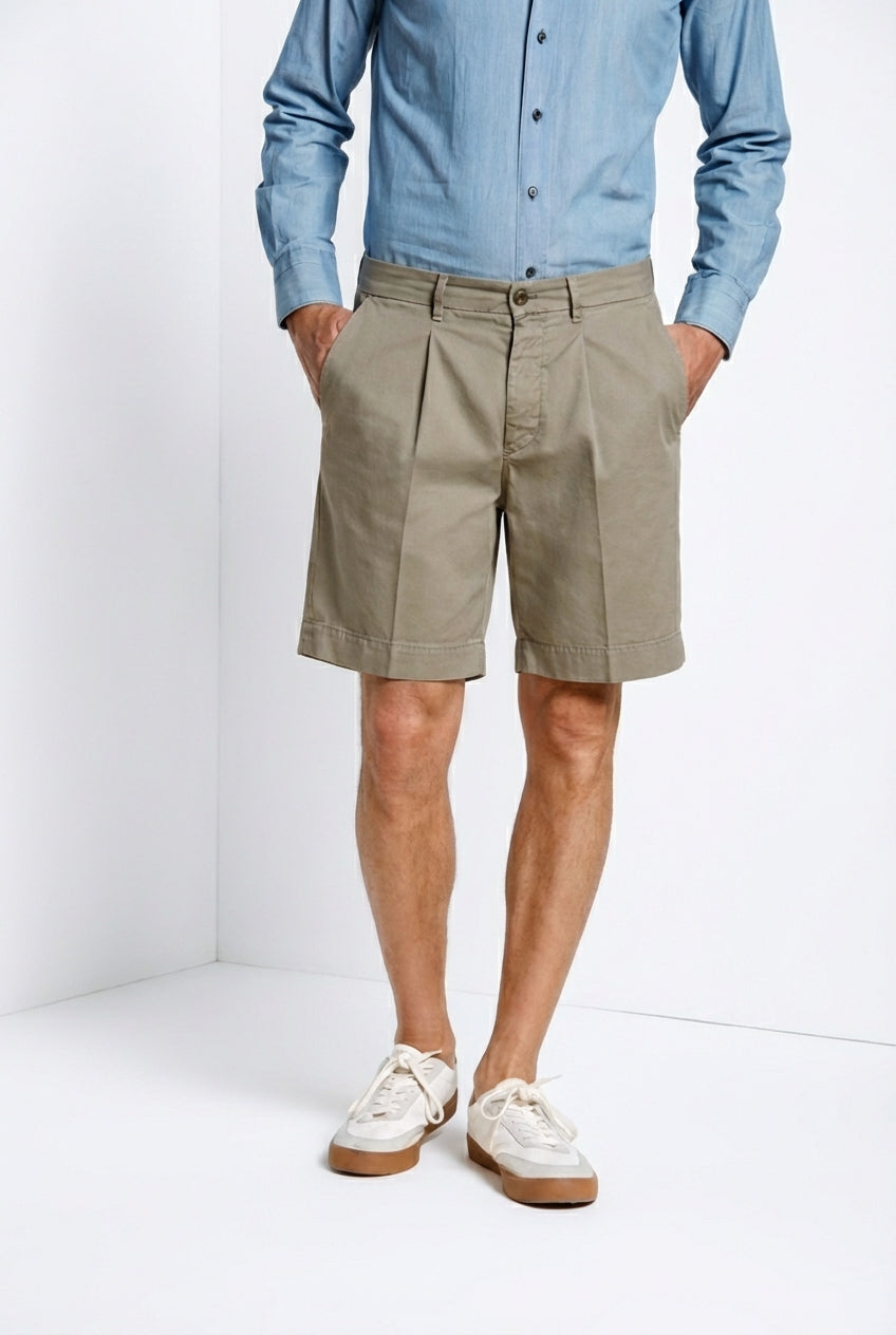 Pinces bermuda chino homme en toile oxford relaxed fit