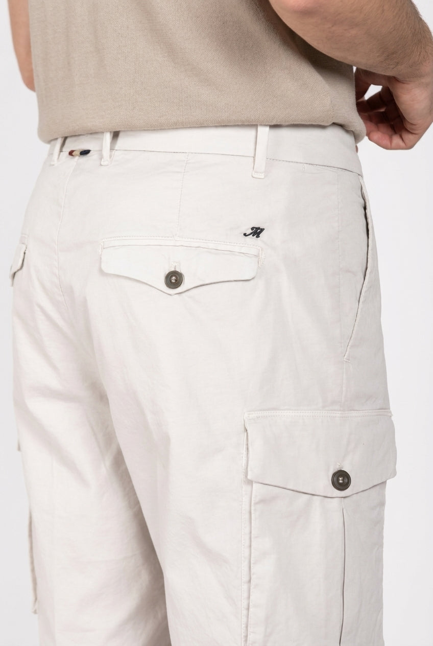 Cargo bermuda cargo homme en gabardine stretch relaxed fit