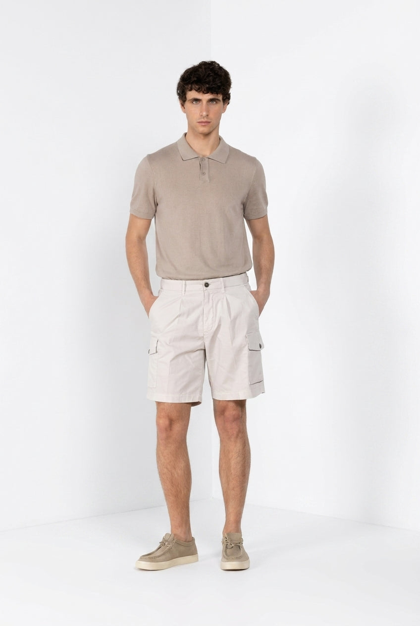Cargo bermuda cargo homme en gabardine stretch relaxed fit