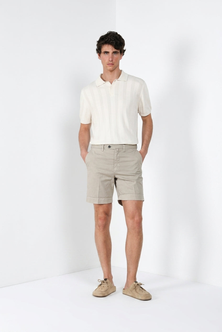 Boston Delamere Herren Chino Bermuda aus Stretch-Twill relaxed fit