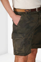 Chile M74 bermuda cargo hombre en lona estampado camuflaje relaxed fit