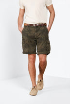 Chile M74 bermuda cargo hombre en lona estampado camuflaje relaxed fit