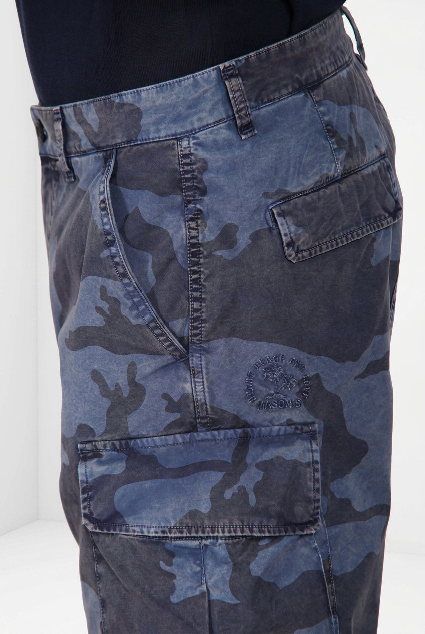 Chile M74 bermuda cargo hombre en lona estampado camuflaje relaxed fit