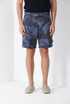 Chile M74 bermuda cargo hombre en lona estampado camuflaje relaxed fit