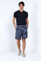 Chile M74 bermuda cargo hombre en lona estampado camuflaje relaxed fit