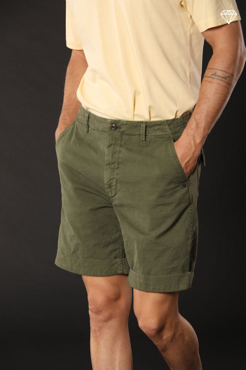 San Andreas M74 men's chino bermuda shorts in Oxford cotton canvas logo edition relaxed fit ①