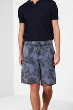 Denver M74 bermuda cargo hombre en lona estampado hawaiano relaxed fit