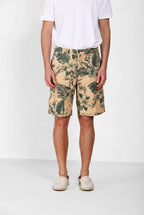 Denver M74 bermuda cargo hombre en lona estampado hawaiano relaxed fit