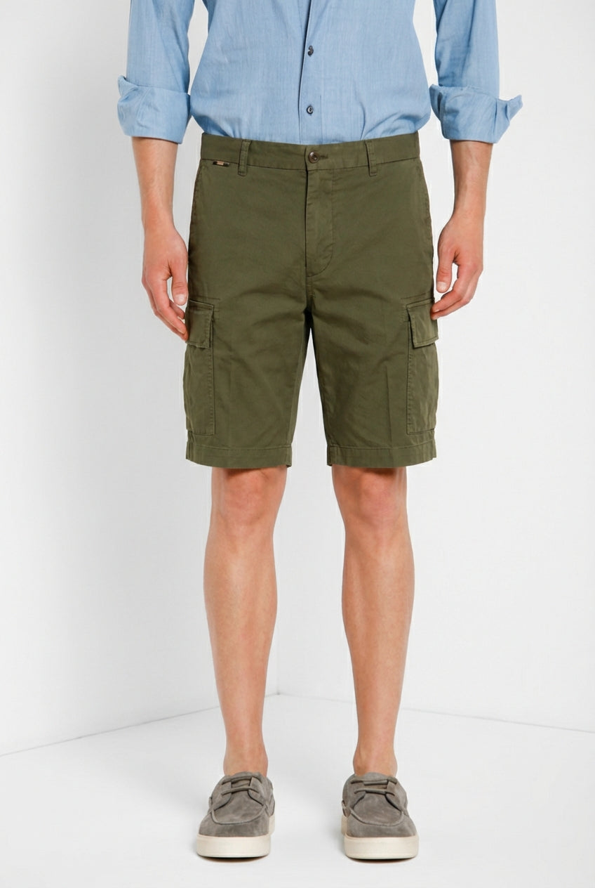 Cargo M74 Bermuda Cargo Herren aus Gabardine Stretch relaxed fit