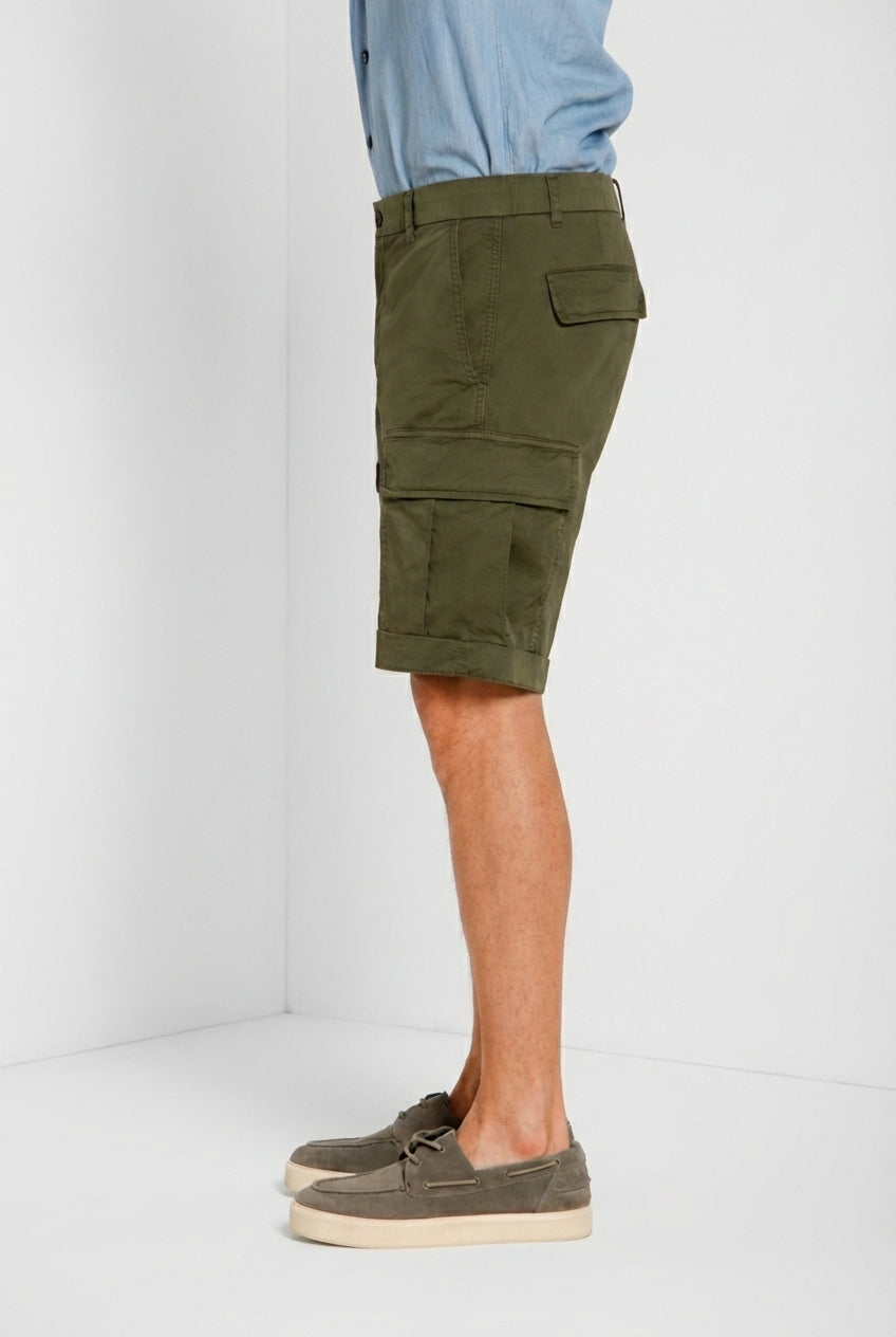Cargo M74 bermuda cargo homme en gabardine stretch relaxed fit