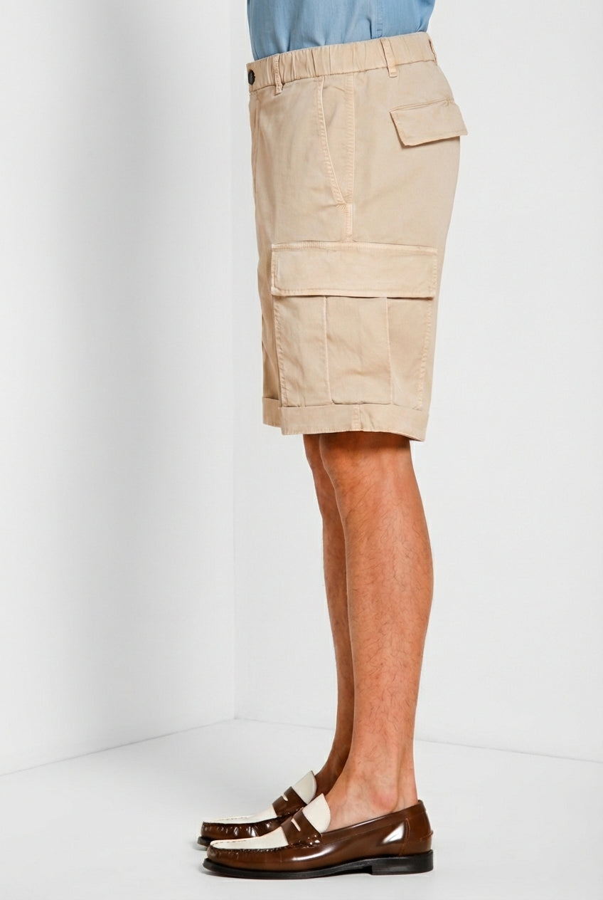 Cargo M74 bermuda cargo homme en gabardine stretch relaxed fit