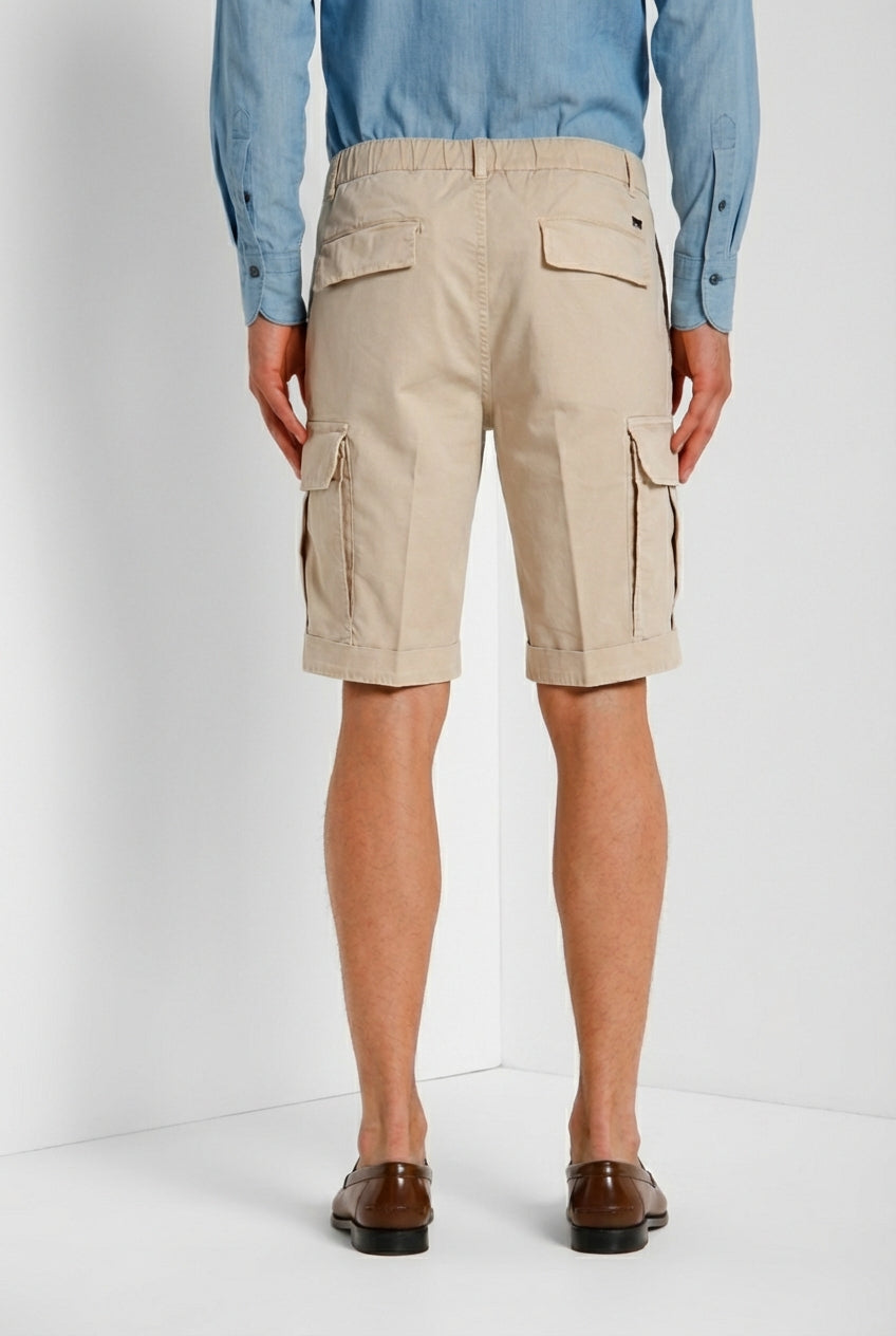 Cargo M74 bermuda cargo homme en gabardine stretch relaxed fit