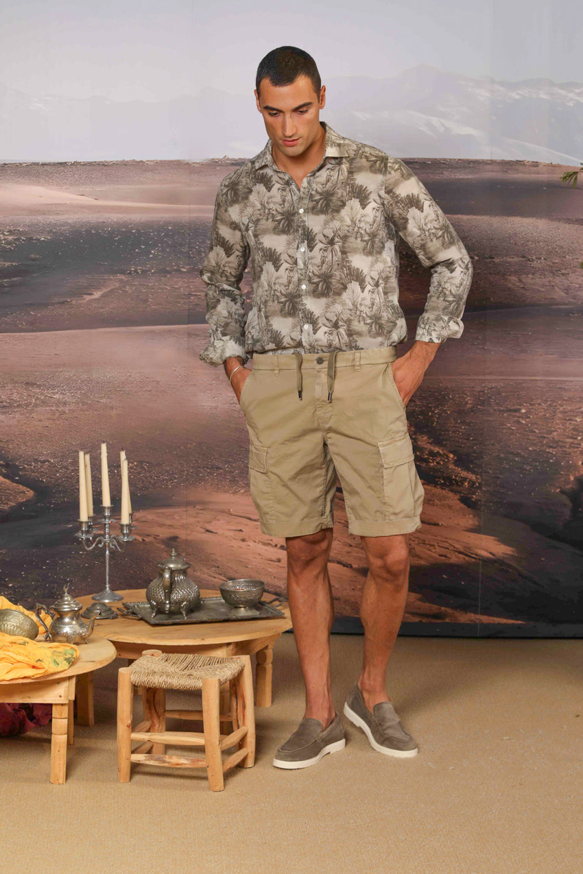 Cargo M74 men's cargo bermuda shorts in Pima cotton twill Relaxed fit