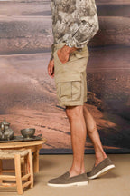 Cargo M74 men's cargo bermuda shorts in Pima cotton twill Relaxed fit