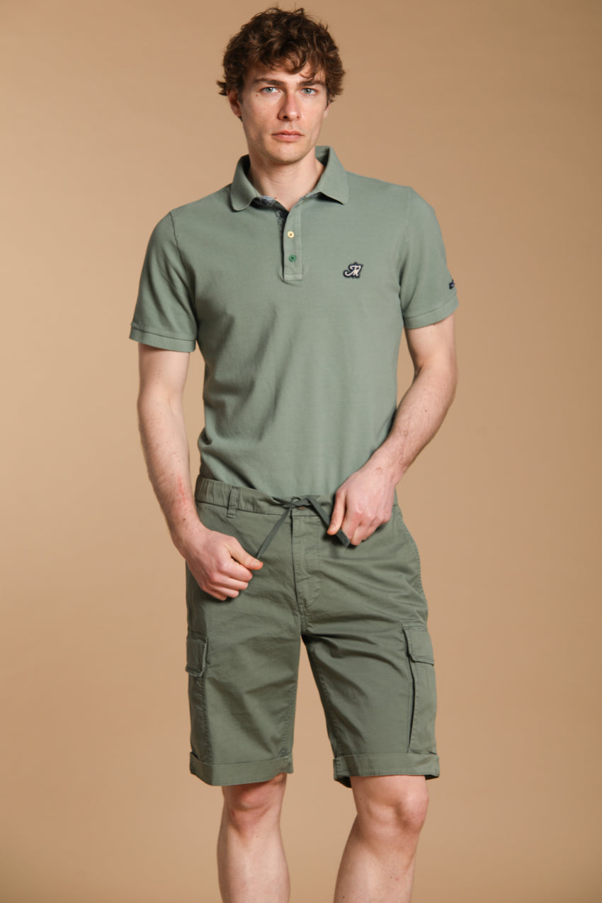 Cargo M74 bermuda cargo uomo in twill di cotone pima relaxed fit
