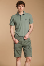 Cargo M74 bermuda cargo uomo in twill di cotone pima relaxed fit