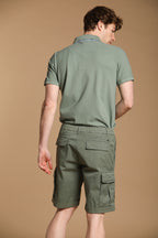Cargo M74 bermuda cargo uomo in twill di cotone pima relaxed fit