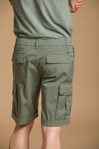 Cargo M74 bermuda cargo uomo in twill di cotone pima relaxed fit