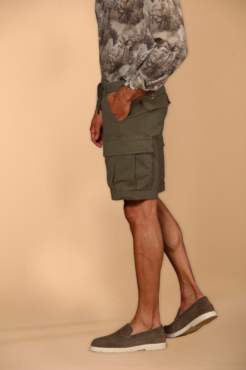 Cargo M74 bermuda cargo hombre en sarga de algodón pima relaxed fit 