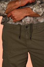 Cargo M74 bermuda cargo hombre en sarga de algodón pima relaxed fit 