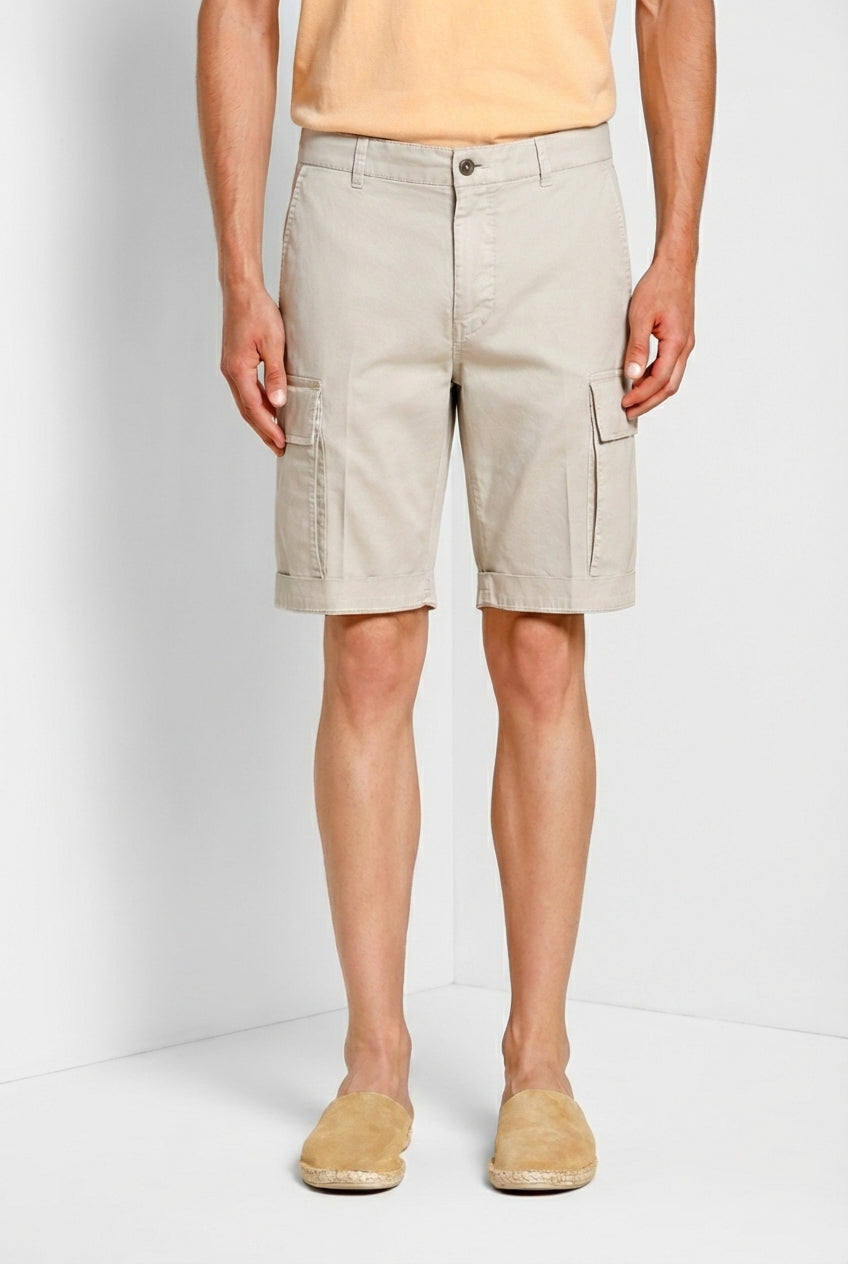 Cargo M74 men's cargo bermuda in stretch gabardine relaxed fit