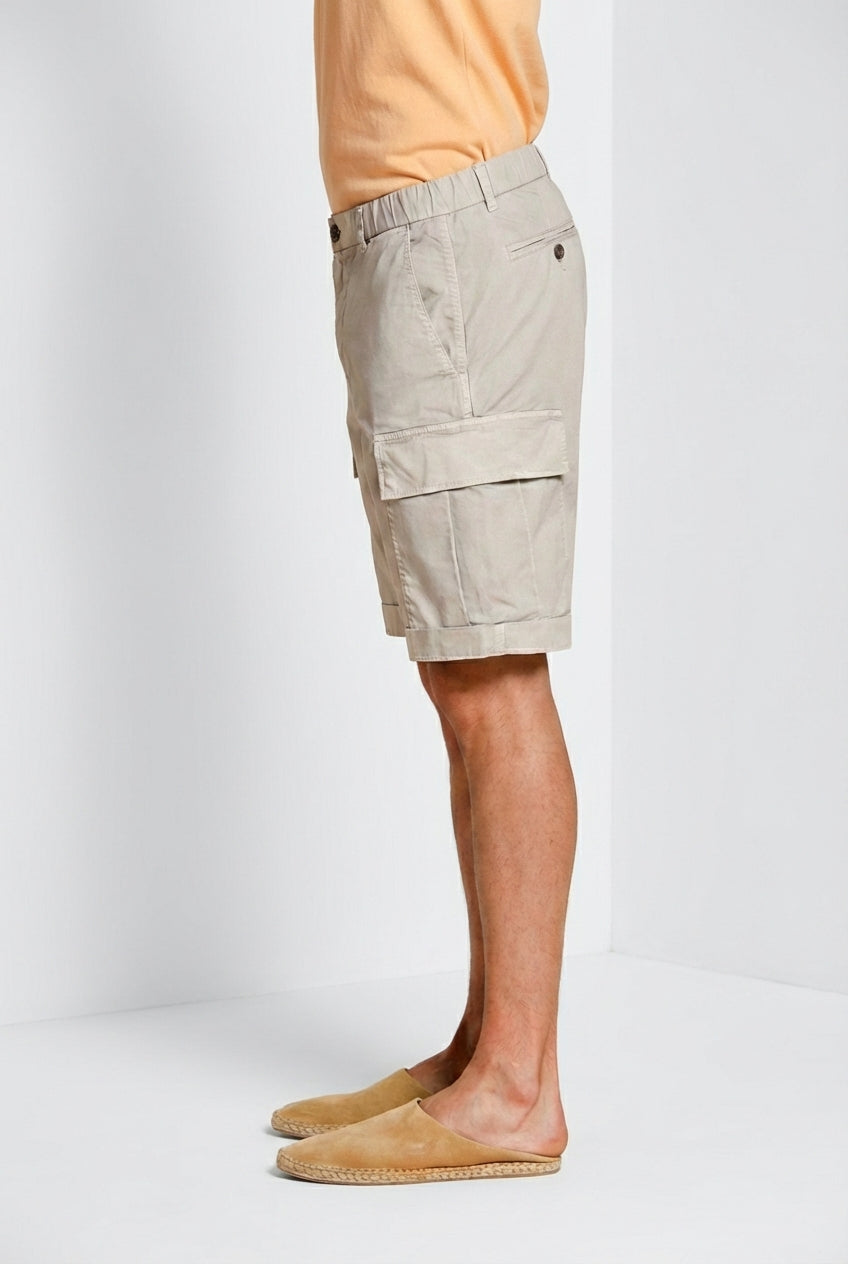 Cargo M74 men's cargo bermuda in stretch gabardine relaxed fit