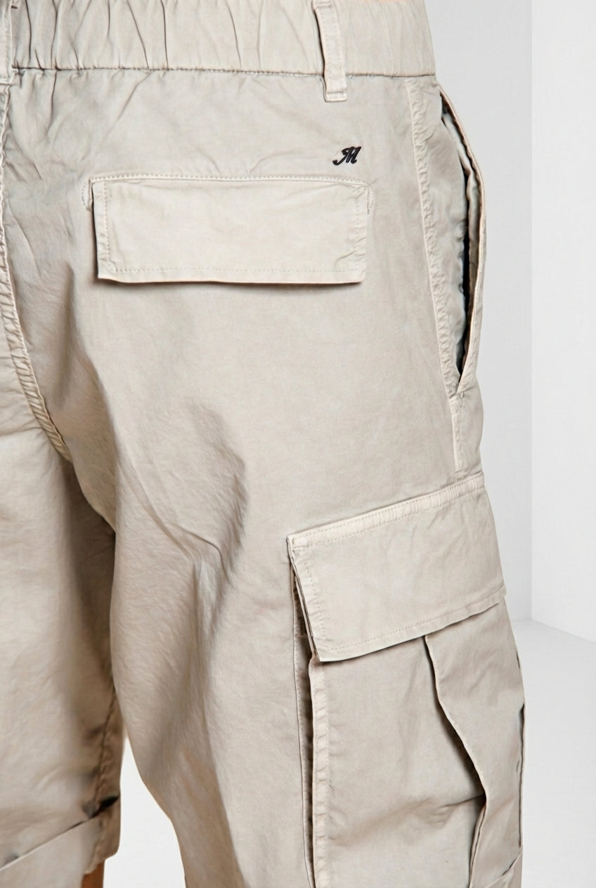 Cargo M74 men's cargo bermuda in stretch gabardine relaxed fit