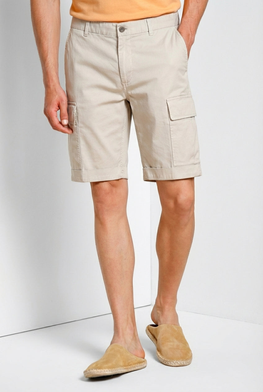 Cargo M74 men's cargo bermuda in stretch gabardine relaxed fit