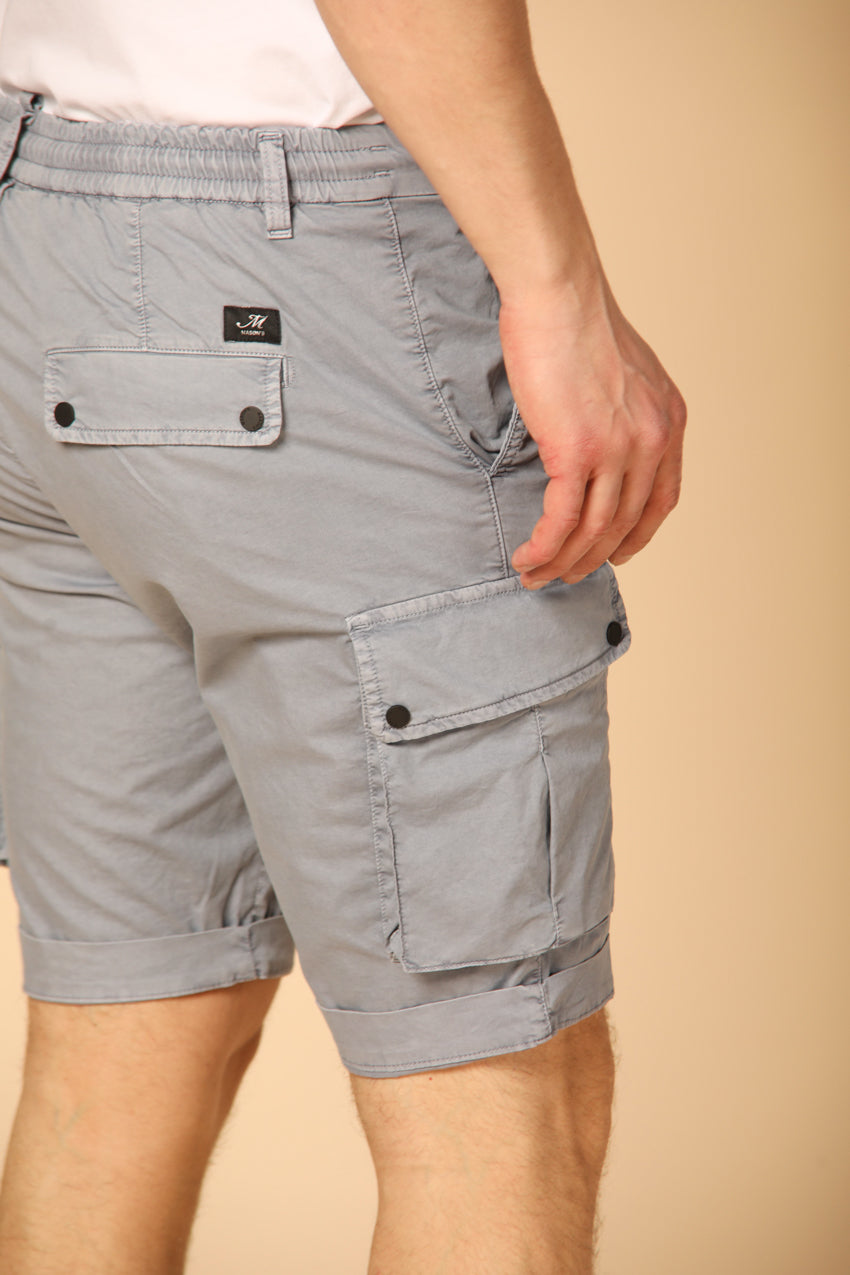 Bild 4 von Herren Cargo-Bermudas, Modell Chile Athleisure, in Azurblau, Carrot Fit von Mason's