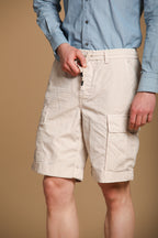 Cargo M74 men's cargo bermuda in oxford cotton canvas relaxed fit