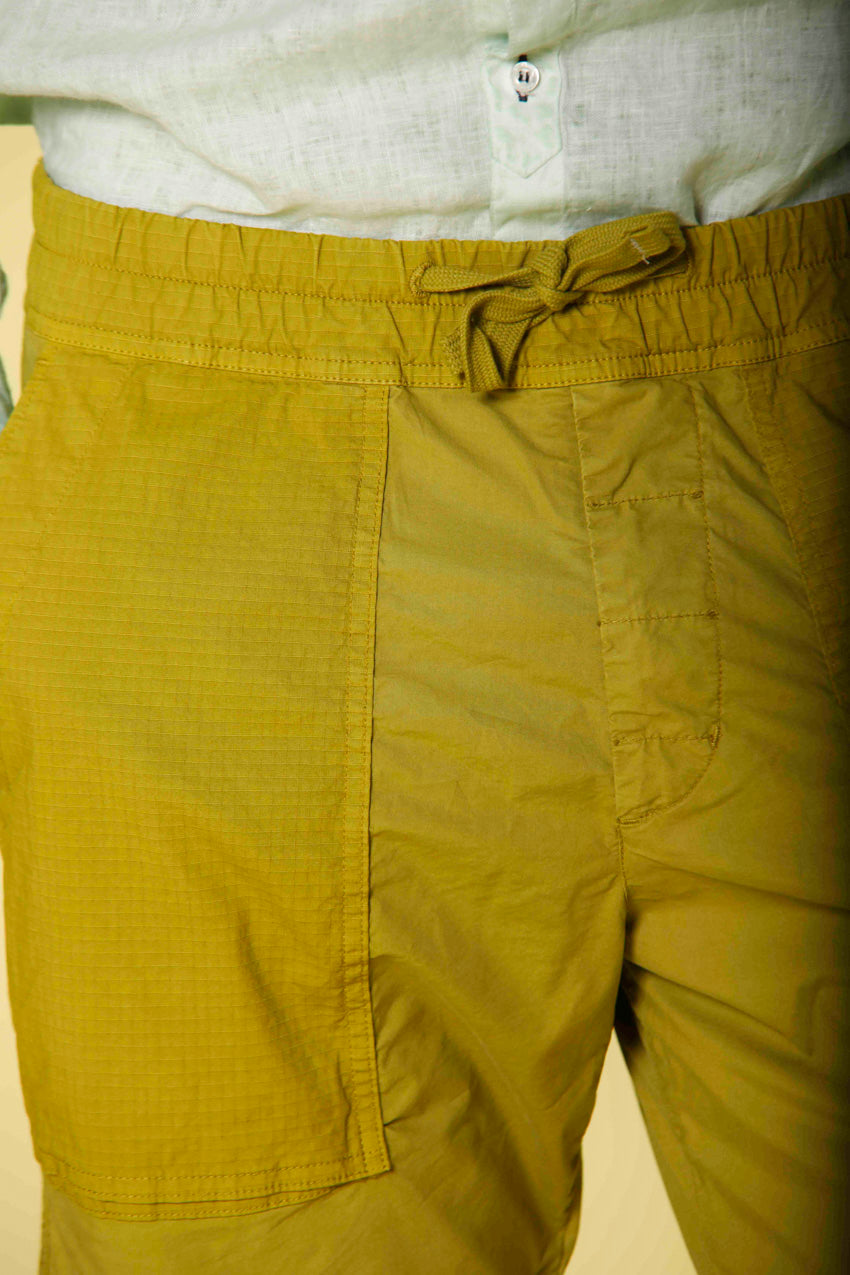 image 4 of men's chino bermuda in parachute taormina summer model in lime green regular fit by Mason's